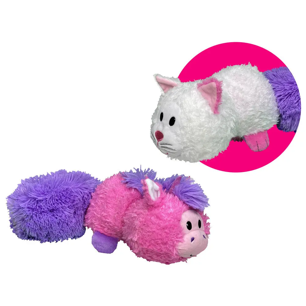 Flipazoo Magic Tails 2-In-1 Plush - Pink Unicorn To White Cat 14 Inch Cuddly Pillow 1