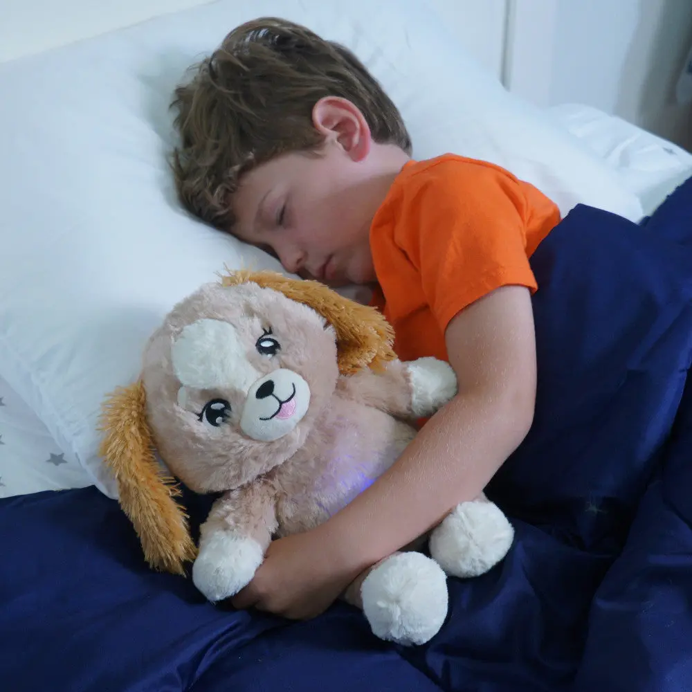 Happy Nappers Lullabrites Brown Dog - Musical Light-Up Bedtime Plush 1