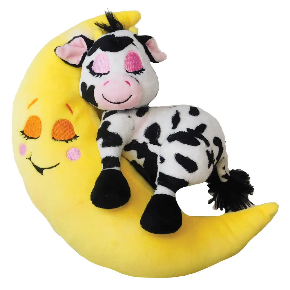 Happy Nappers Lullabrites 10 Inch Interactive Moon Pet Cow - Lights & Sounds 1