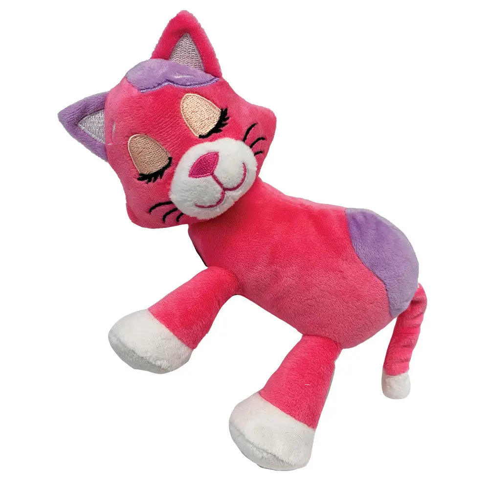 Happy Nappers Lullabrites 10 Inch Interactive Pink Cat Moon Pet Plush 1