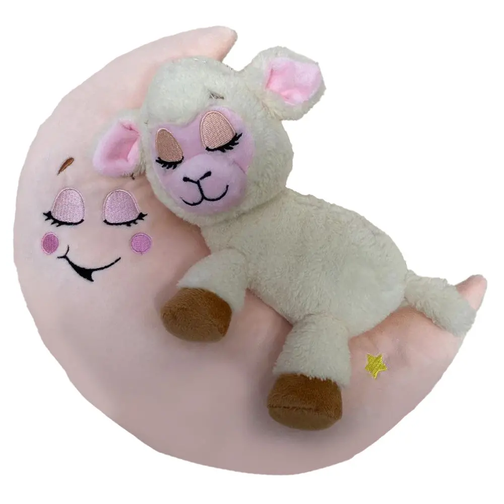 Happy Nappers Lullabrites Light & Sound Plush Lamb - Cream & Pink 1