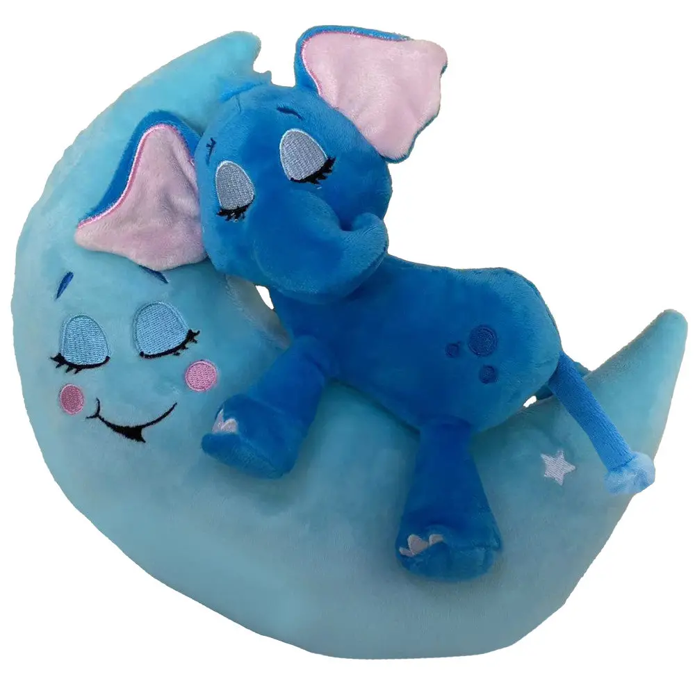 Happy Nappers Lullabrites 12 Inch Interactive Elephant Plush - Blue 1