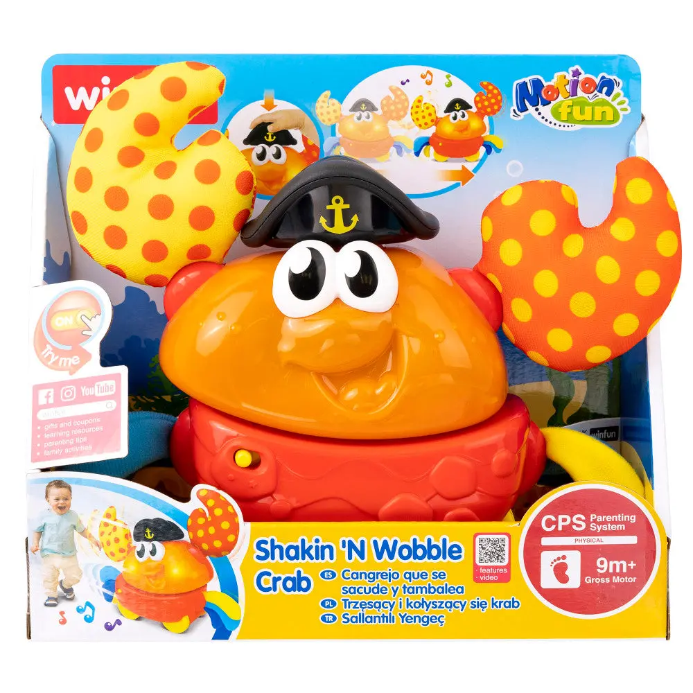 Winfun Shakin 'N Wobble Crab – Interactive Light & Sound Toy For Toddlers 1