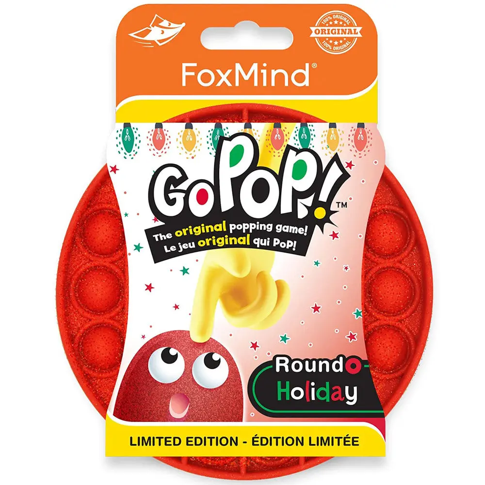 Foxmind Games Go Pop! Roundo Holiday Glitter Red Edition 1