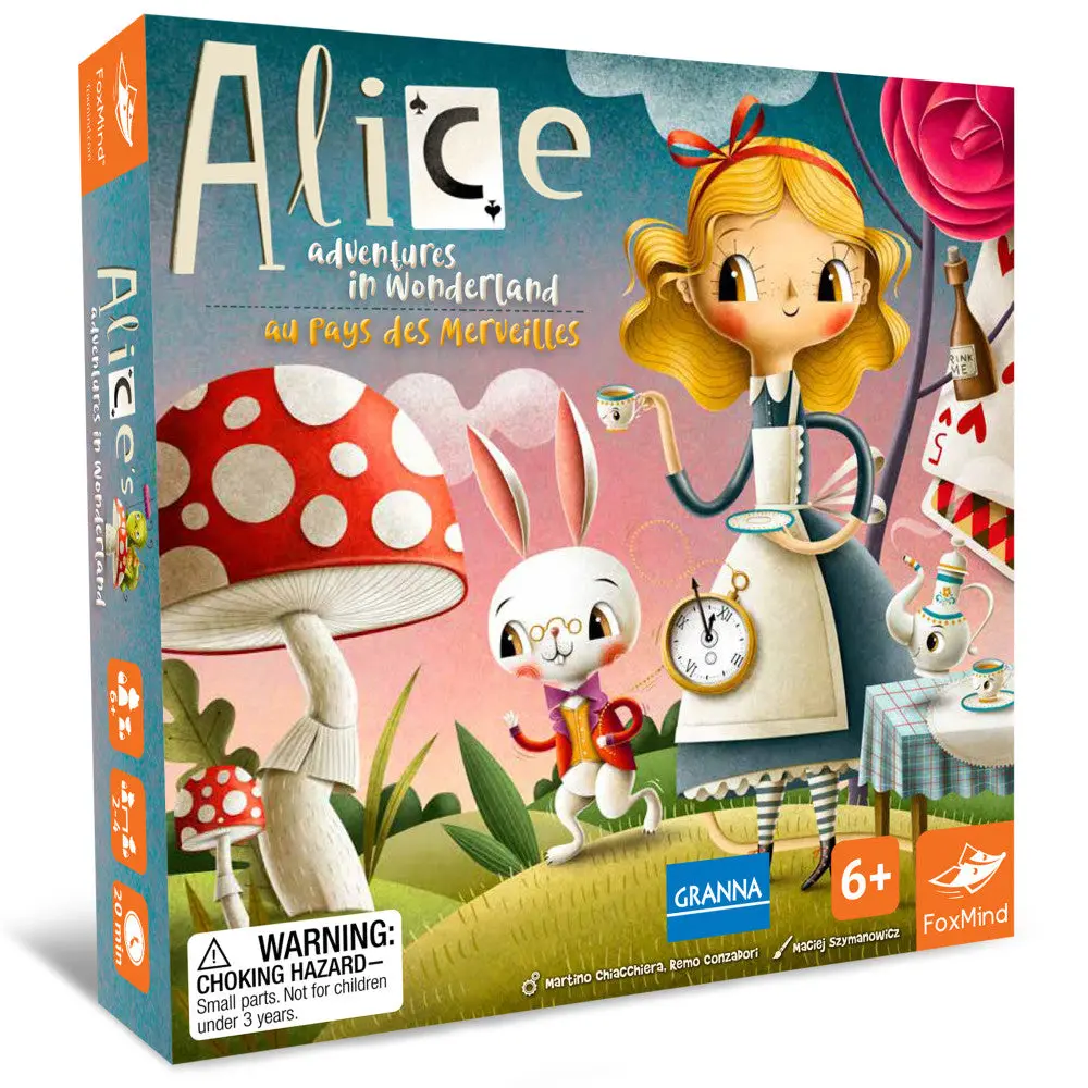 Alice's Adventures In Wonderland Board Game By Foxmind, Ages 6+ 1