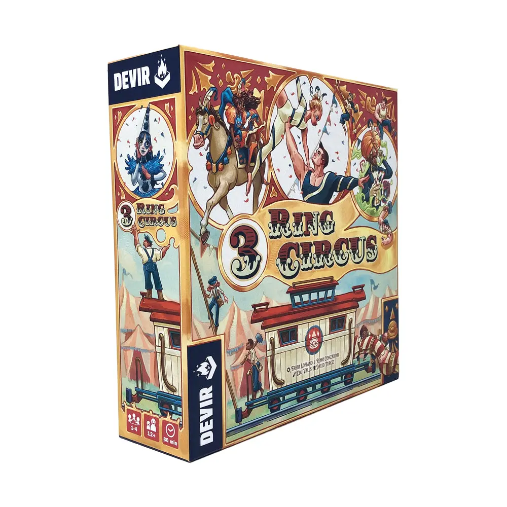 3 Ring Circus Strategy Board Game By Devir 1