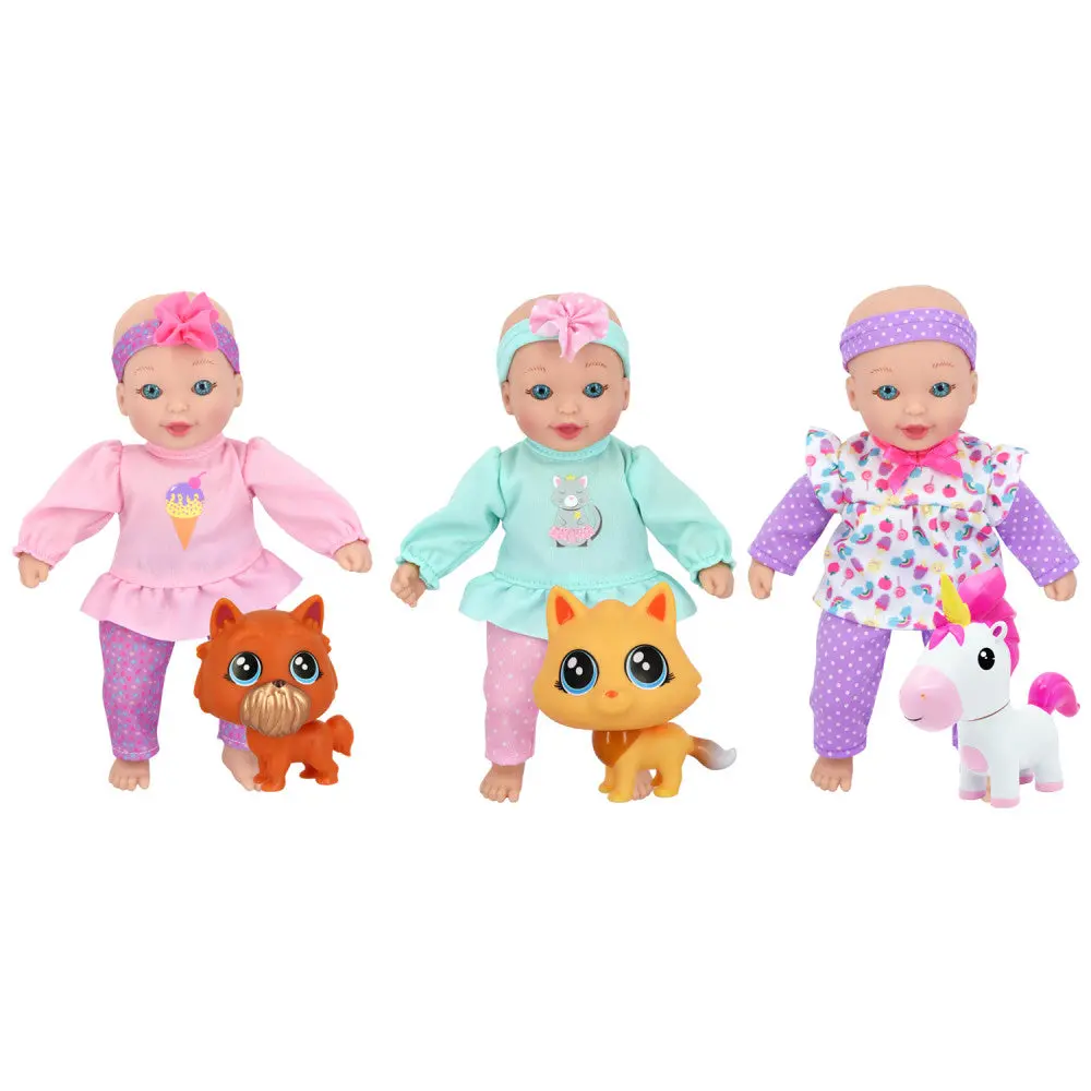 Little Sweeties 8-Inch Baby Dolls With Magical Pets Set 1