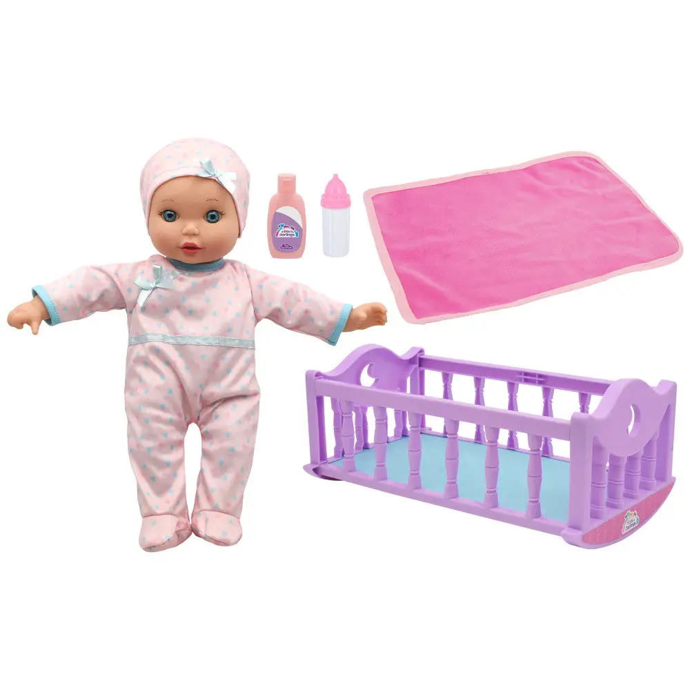 Little Darlings 12-Inch Crib Time Fun Doll Playset 1
