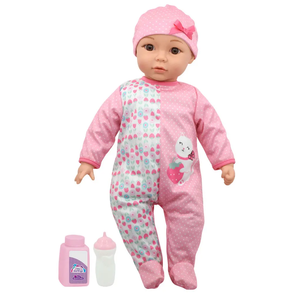 Little Darlings 19" Interactive Cuddle Baby Doll - Pink Kitty Outfit 1