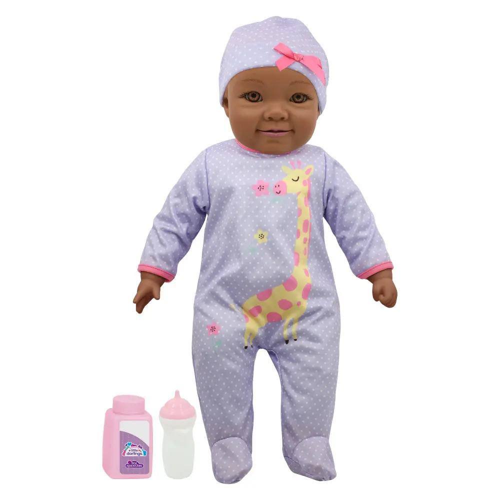 Little Darlings 19" Interactive Cuddle Baby Doll - Purple Giraffe Outfit 1