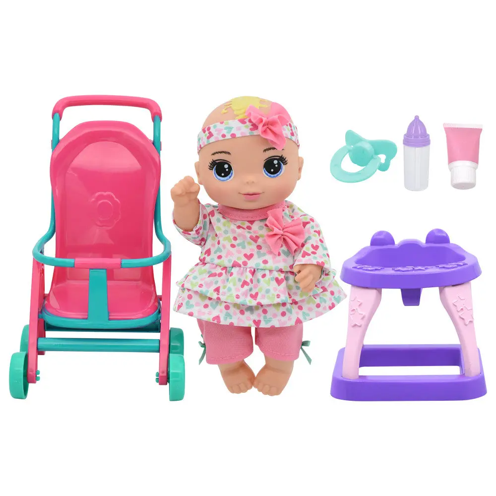 Magic Nursery 8" Stroll N Scoot Set - Hearts & Colors Playset For Toddlers 1