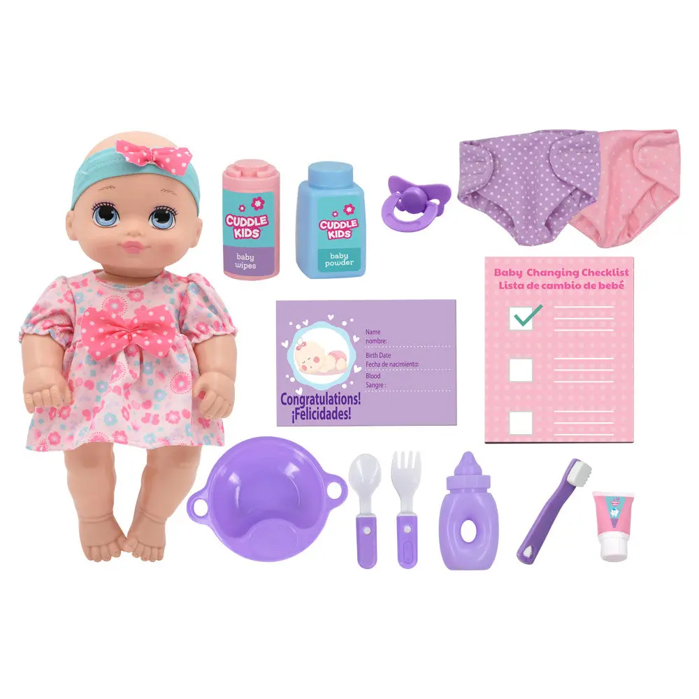 Cuddle Kids 10-Inch Play All Day Baby Doll Set - 17 Pieces 1