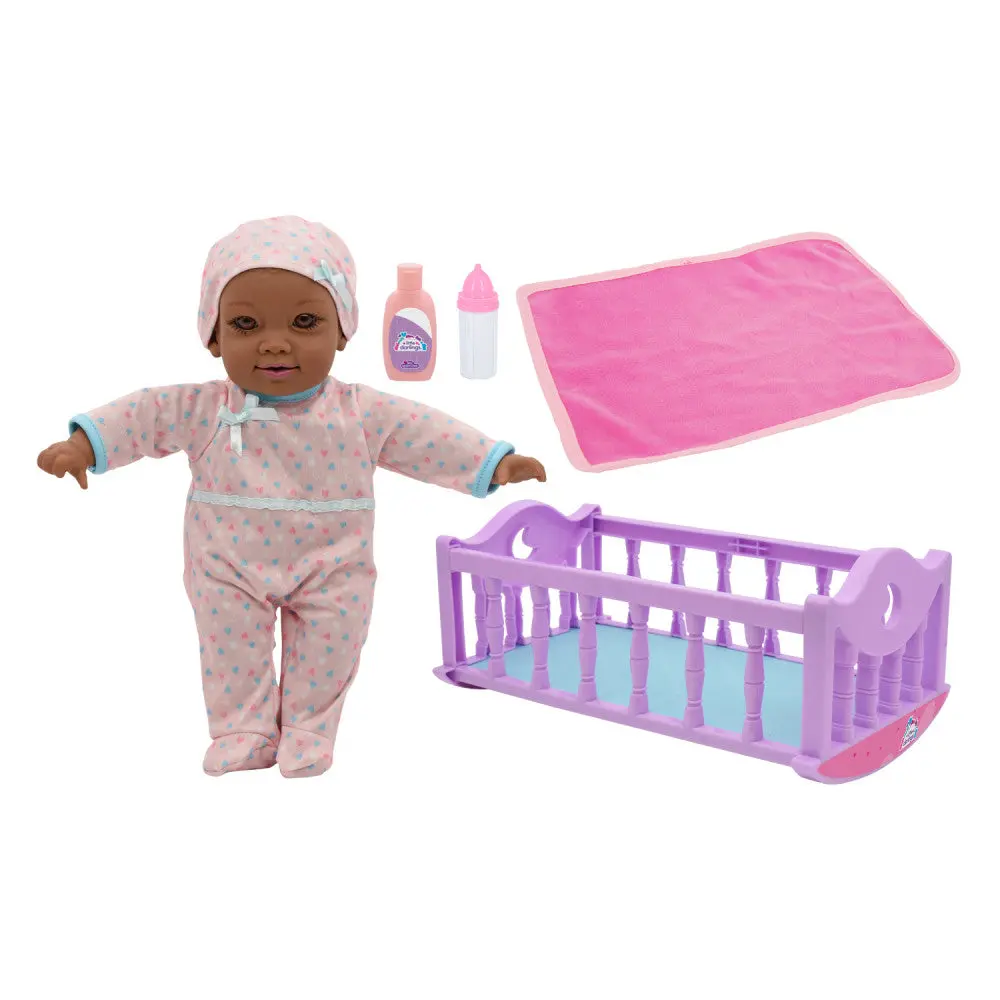 Little Darlings 12-Inch Crib Time Fun - Interactive Baby Doll 1