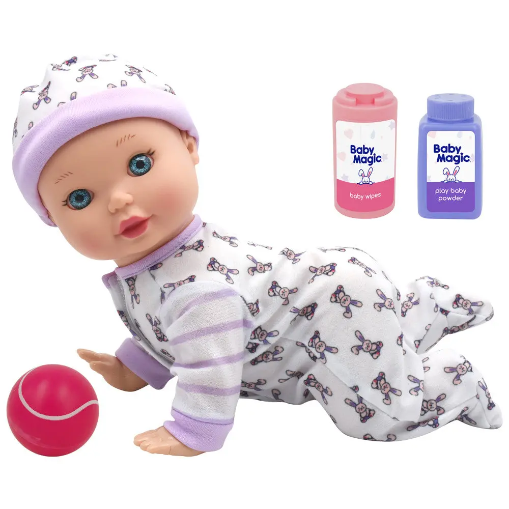 Little Darlings 10-Inch Interactive Crawling Baby Doll Playset 1