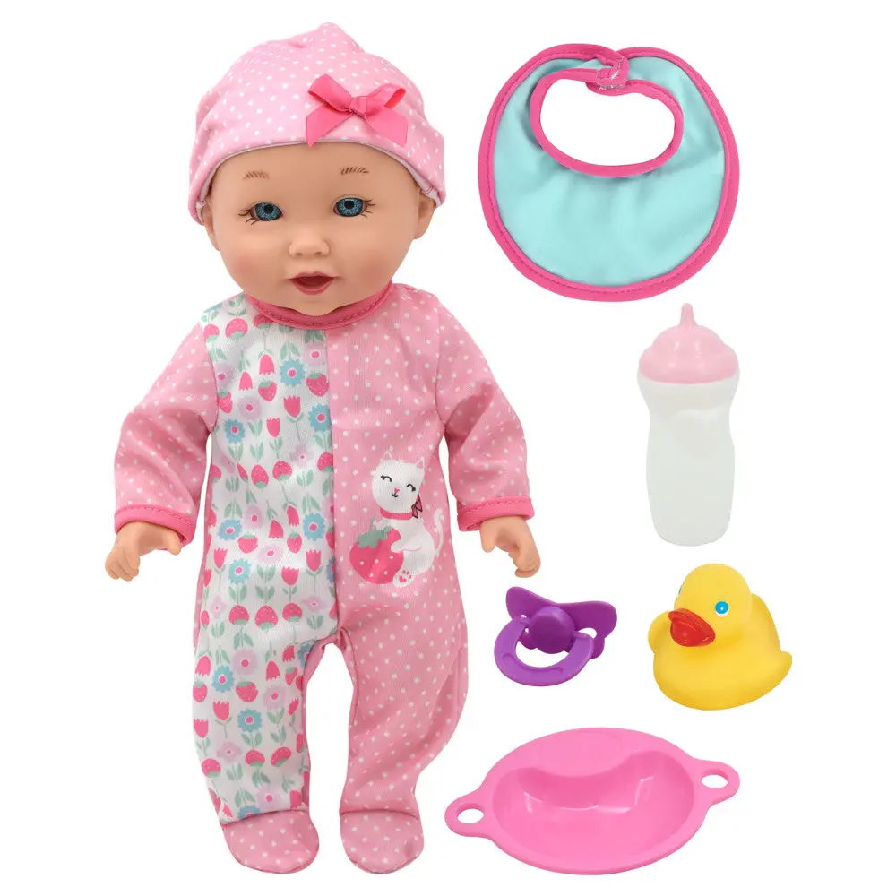 Little Darlings 12-Inch - Pink Strawberry Kitty Playtime Doll 1