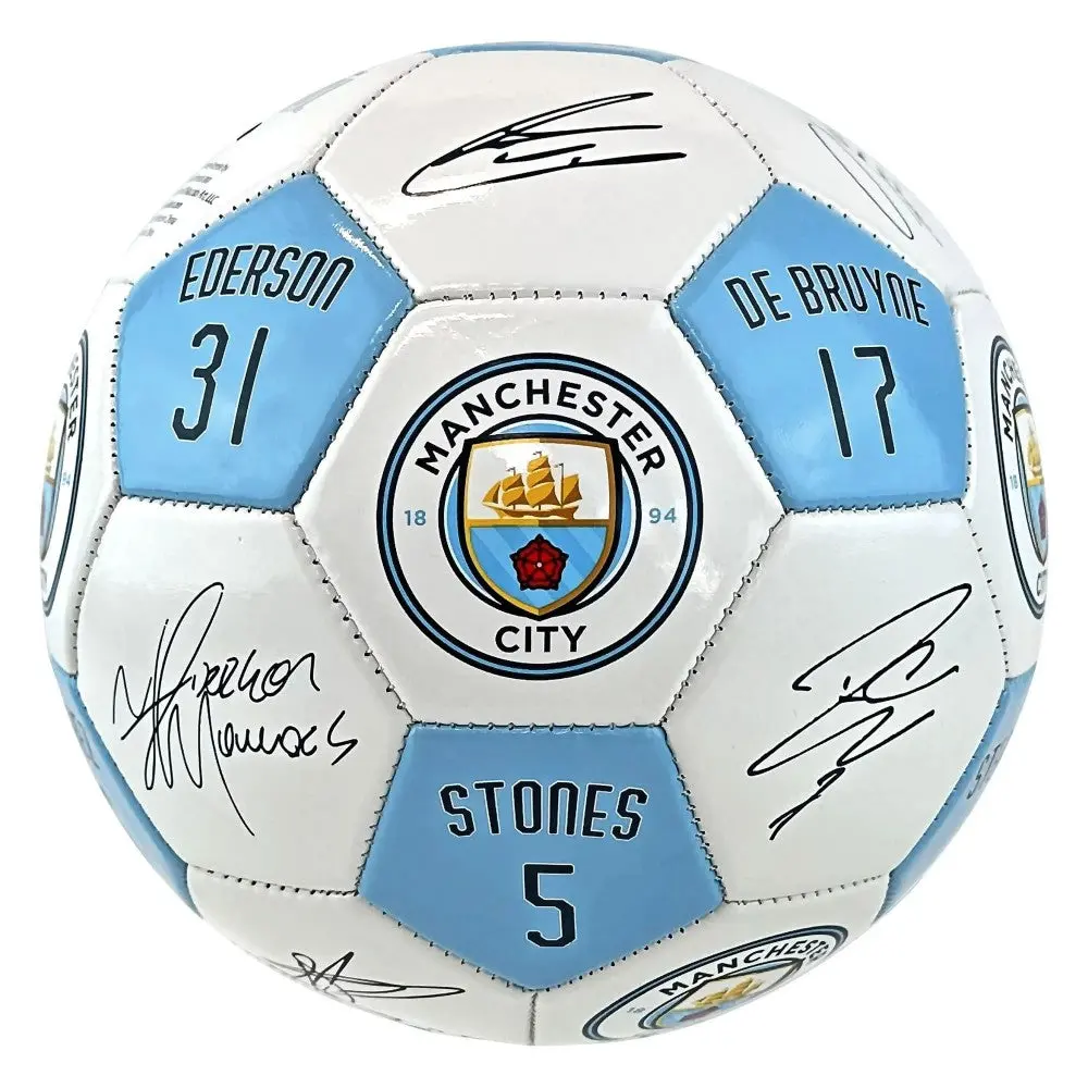 Maccabi Art Manchester City Signature Soccer Ball - Size 5 - Officially Licensed 1
