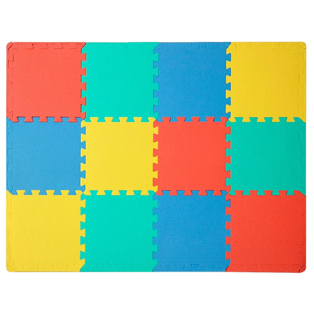 Easy Playhouse Soft Foam Floor Puzzle Tiles - Chic Blue-Grey-White 1