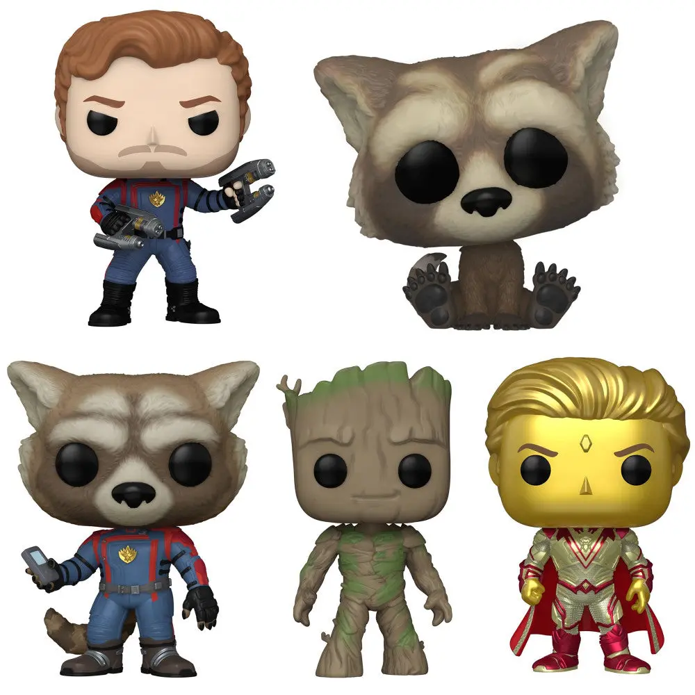 Funko Pop! Guardians Of The Galaxy 3.75 Inch Vinyl Collectors Set - Star Lord, Rocket, Groot, Adam Warlock, Baby Rocket 1