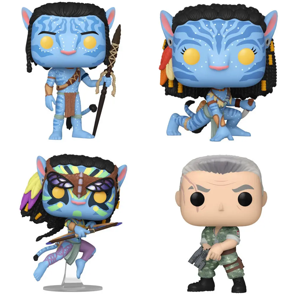 Funko Pop! Avatar 3.75 Inch Vinyl Collectors Set - Jake Sully, Neytiri, Battle Neytiri, Miles Quaritch 1