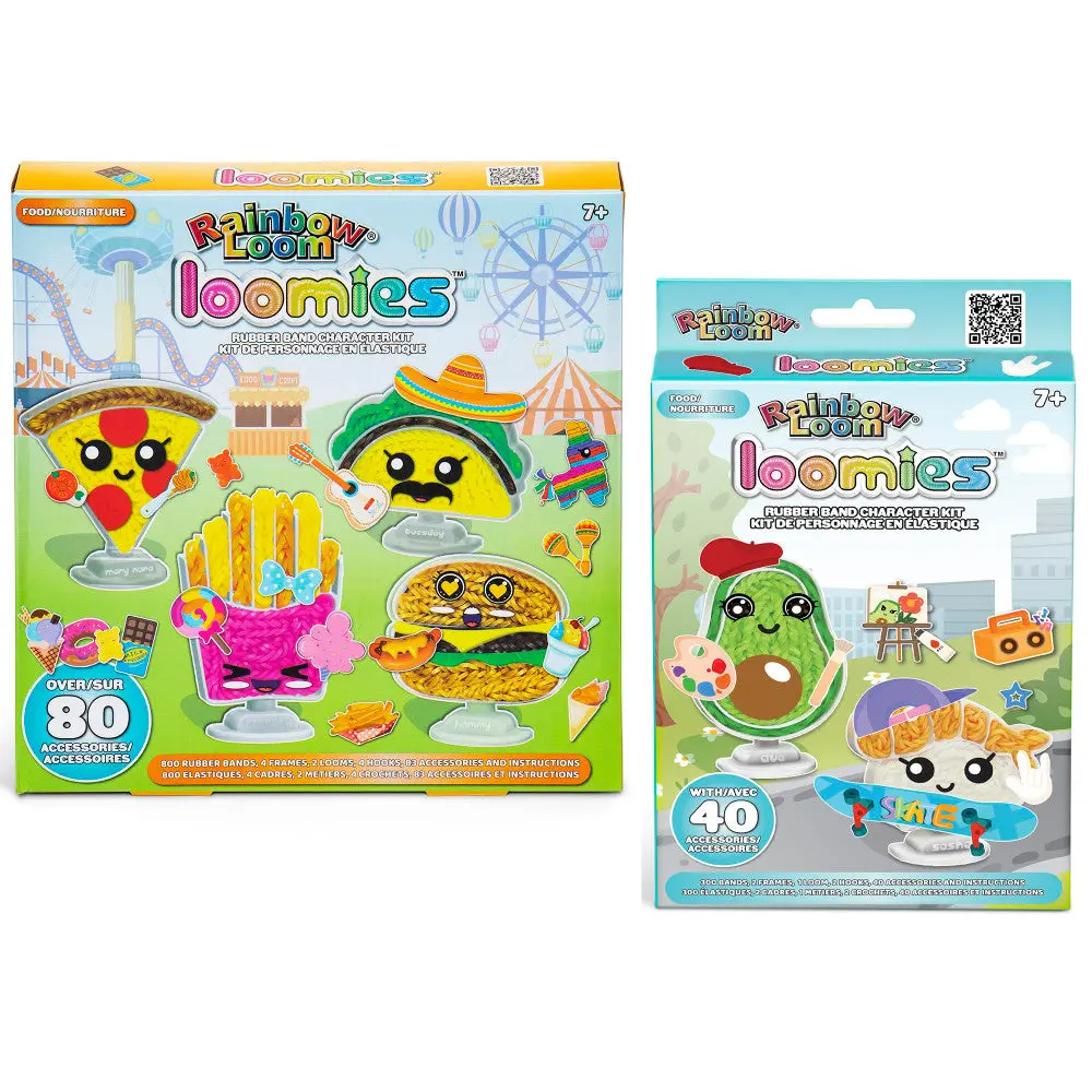 Rainbow Loom Loomies Food Figurines Craft Kit - 2 Pack Bundle 1
