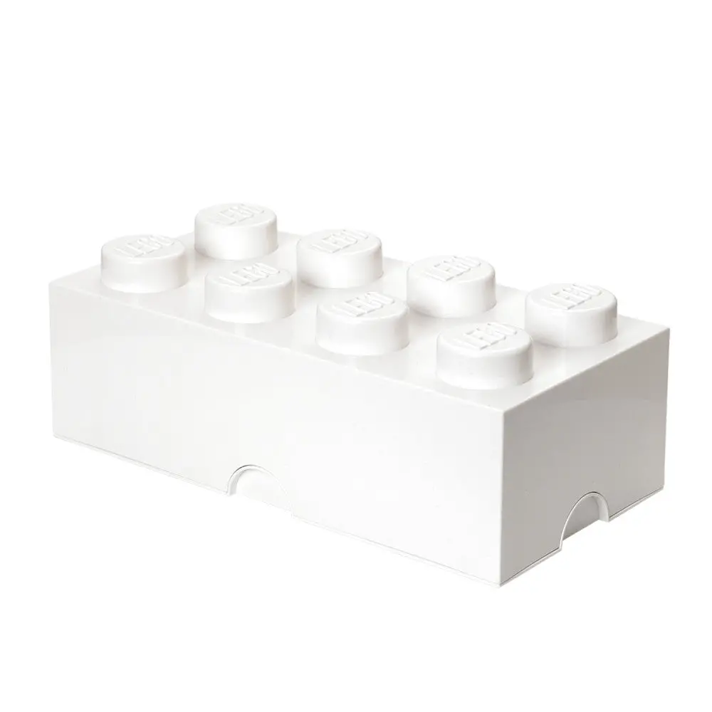 Lego Storage Brick 8 - Large Stackable White Organizer Box 1
