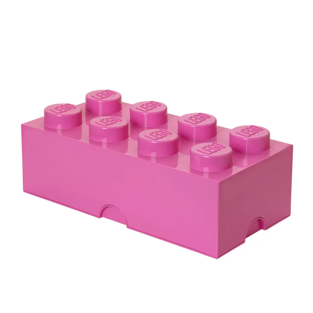 Lego Storage Brick 8 - Medium Pink Organizer For Toys And Lego 1