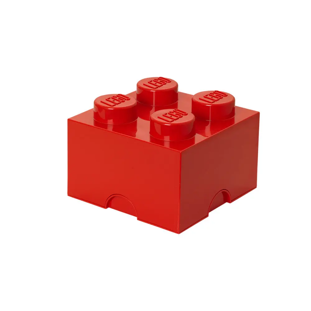 Lego Bright Red Storage Brick 4 - Stackable Organizer 1