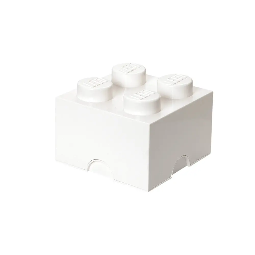 Lego Storage Brick 4 - Stackable White Organizer For Bricks And Minifigures 1