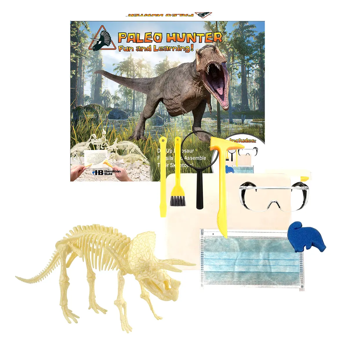 Hamiltonbuhl Triceratops Rex Paleo Hunter Dig Kit - Steam Education Set 1