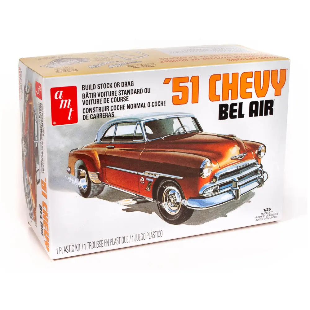Amt 1951 Chevy Bel Air 1:25 Scale Model Kit - Retro Deluxe 2-In-1 Edition 1