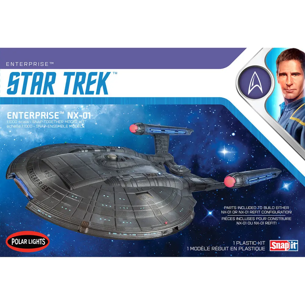 Polar Lights Star Trek Nx-01 Enterprise 1:1000 Scale Snap Model Kit 1