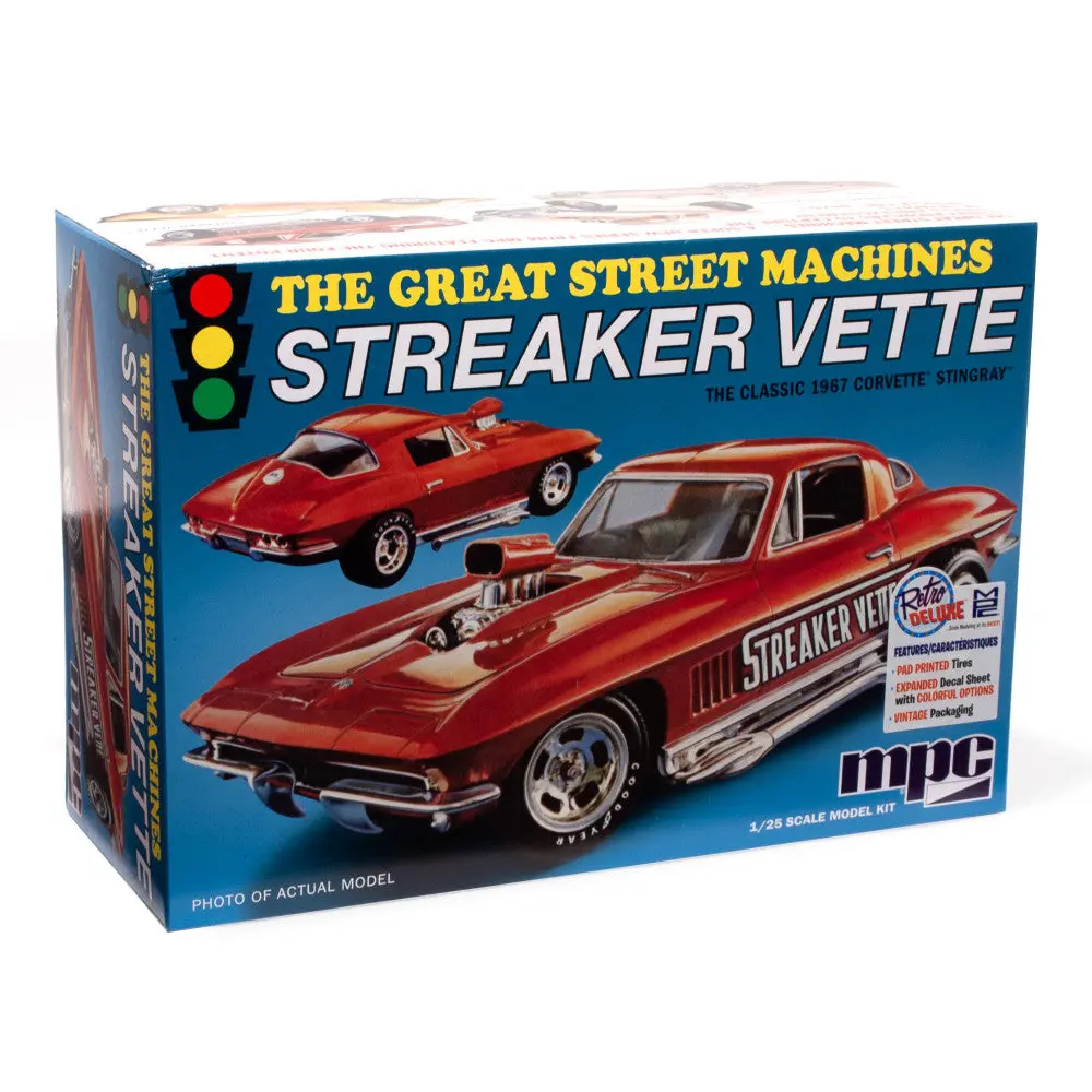 Mpc 1967 Chevy Corvette Stingray Streaker Vette 1:25 Scale Model Kit 1