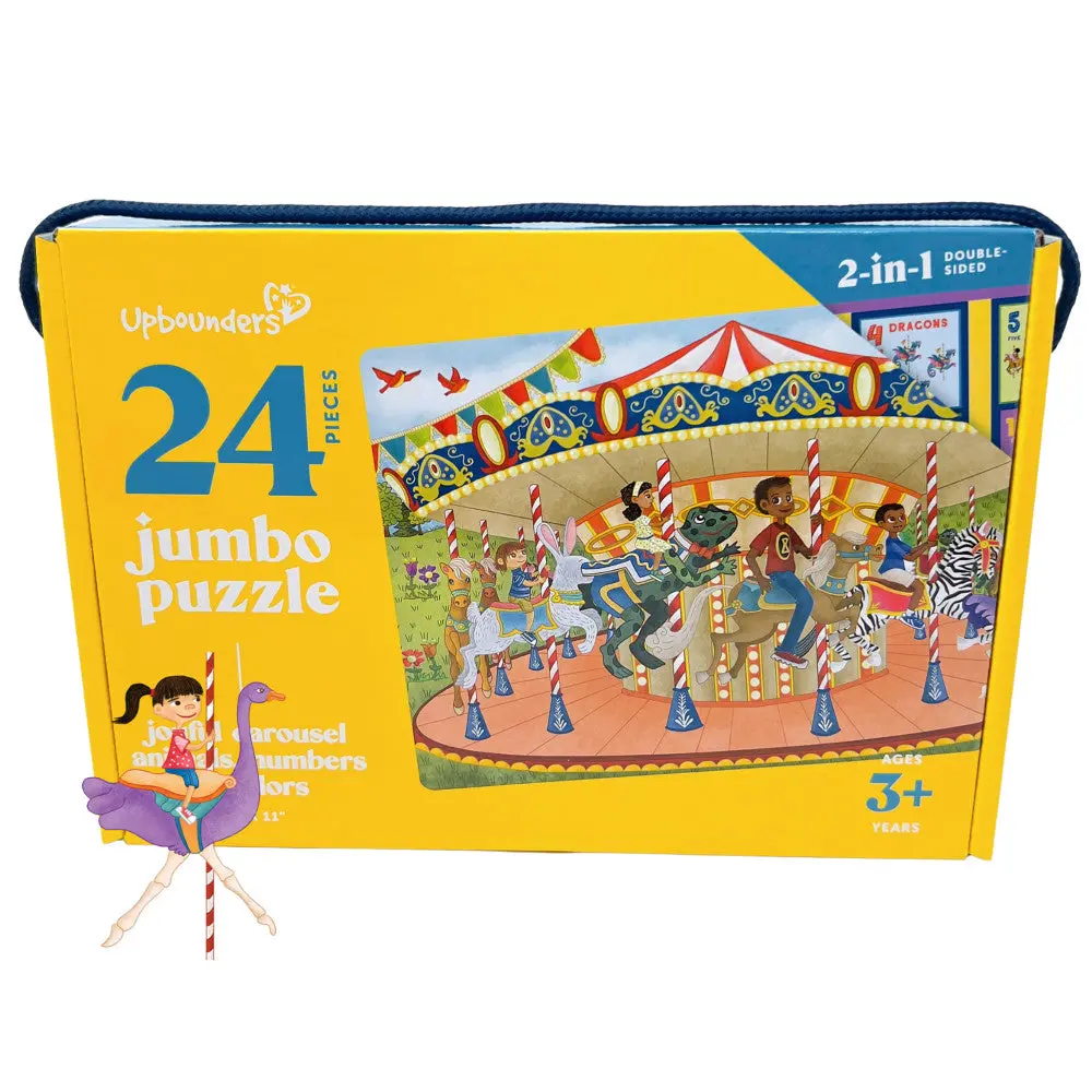 Upbounders Joyful Carousel Animals Puzzle - Educational Toy For Ages 3-5 1