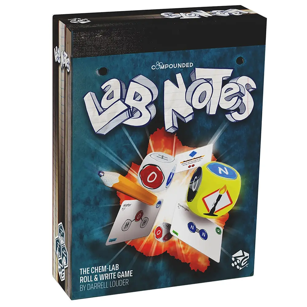 Lab Notes: The Chem-Lab Roll & Write Strategy Game 1