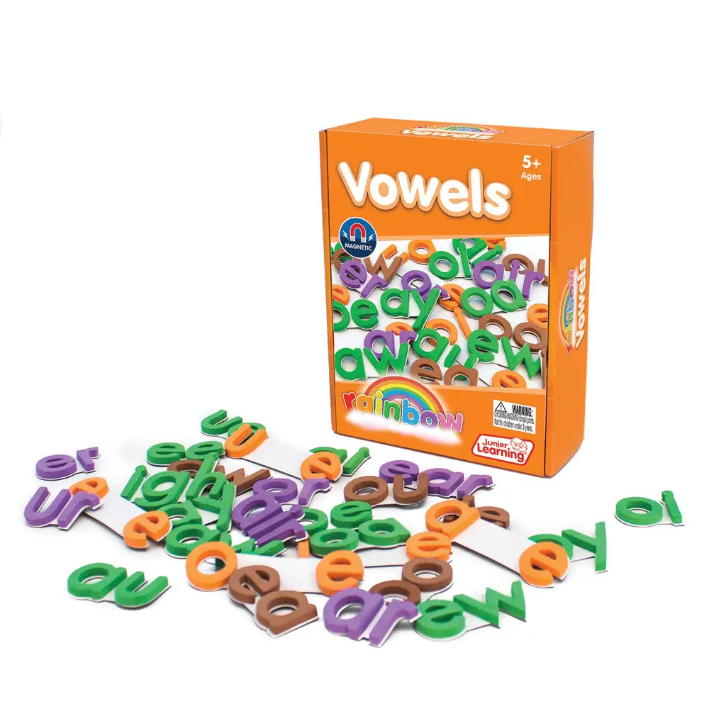 Junior Learning Rainbow Vowels - Magnetic Learning Set With Write & Wipe Dice 1