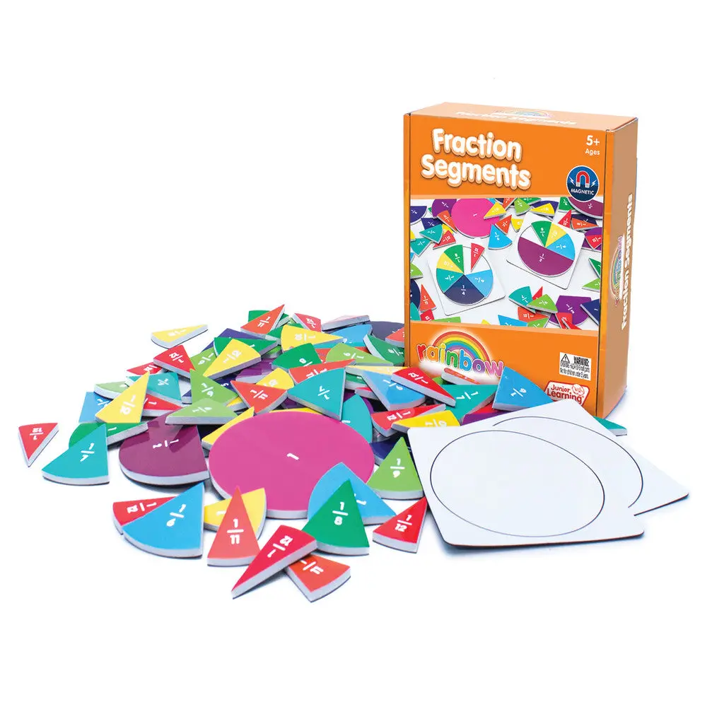 Junior Learning Fraction Segments - Magnetic Circle Puzzle Set 1