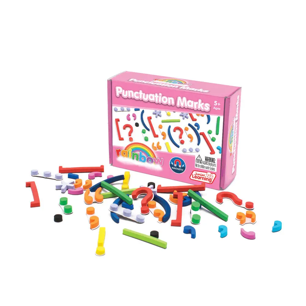 Rainbow Punctuation Marks Set - Magnetic Learning Tool For Kids Ages 5-8 1