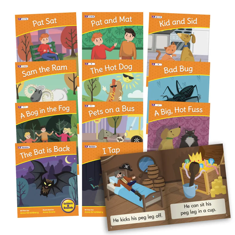 Junior Learning - Letters & Sounds Phase 2 Set 2 - Fiction Educational Set 1