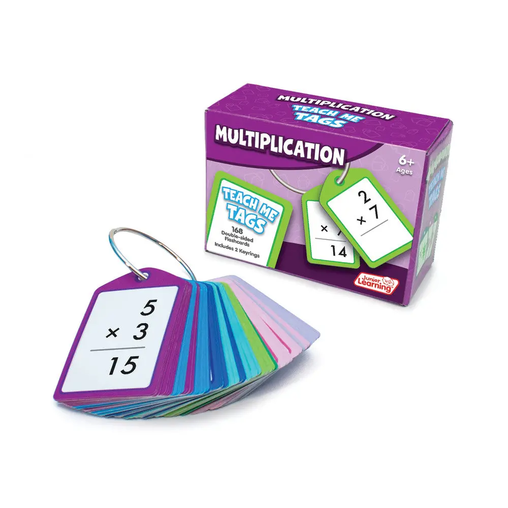 Junior Learning Multiplication Teach Me Tags - 168 Educational Flashcards 1