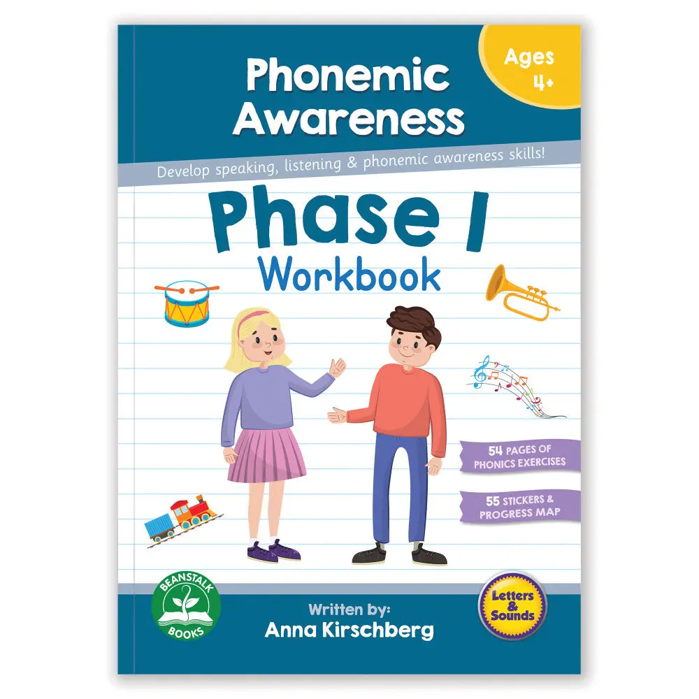 Junior Learning - Phase 1 Phonemic Awareness Workbook - Educational Learning Aid 1