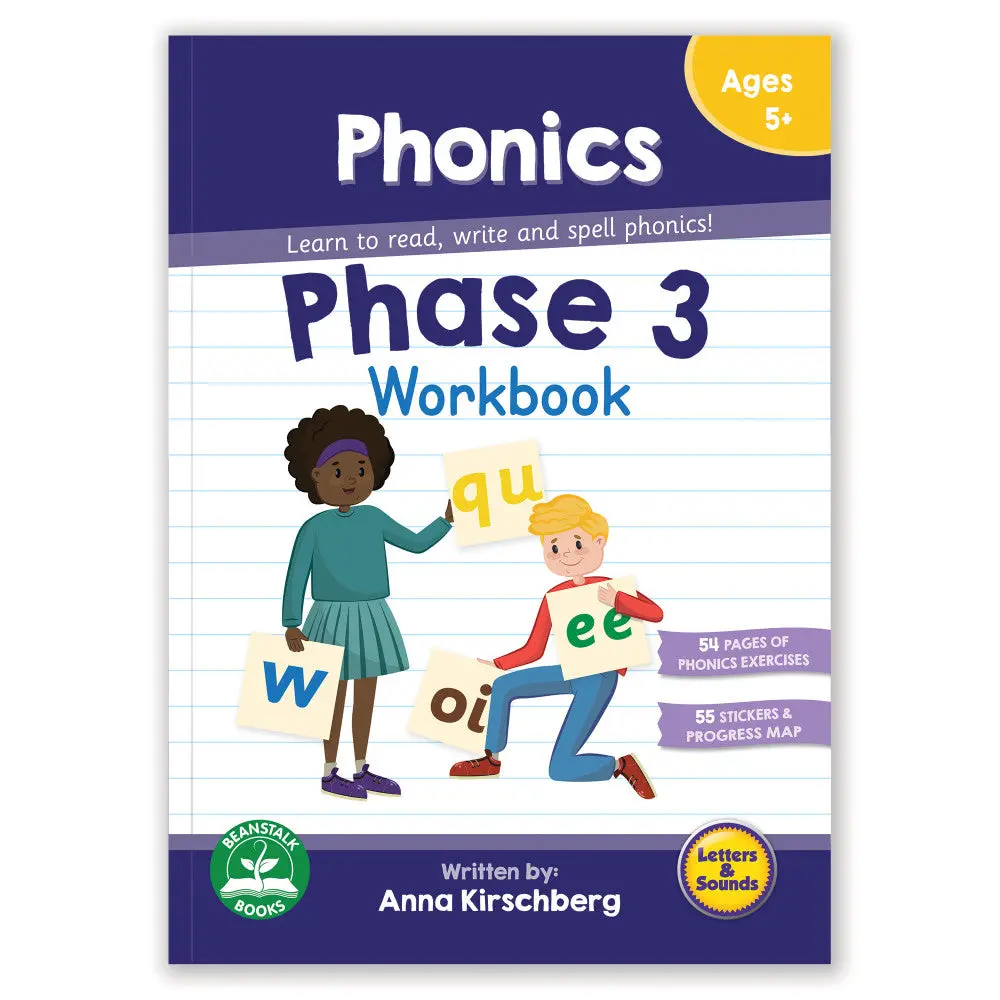 Junior Learning - Phase 3 Phonics Workbook - Educational Learning Aid 1
