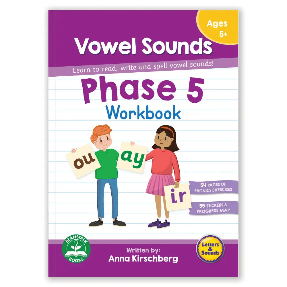 Junior Learning - Phase 5 Vowel Sounds - Educational Workbook 1