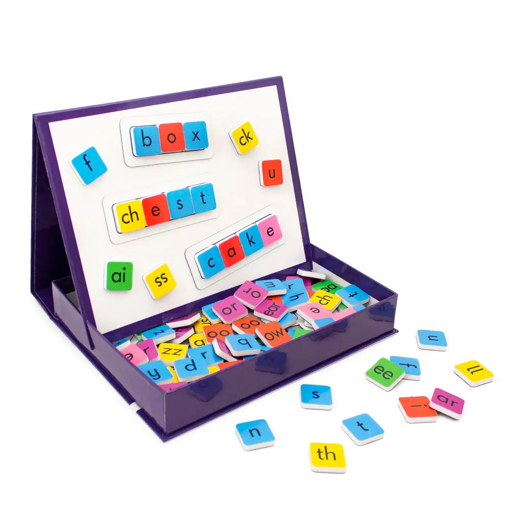 Junior Learning Rainbow Phonics Magnetic Tiles Set - Educational Toy 1