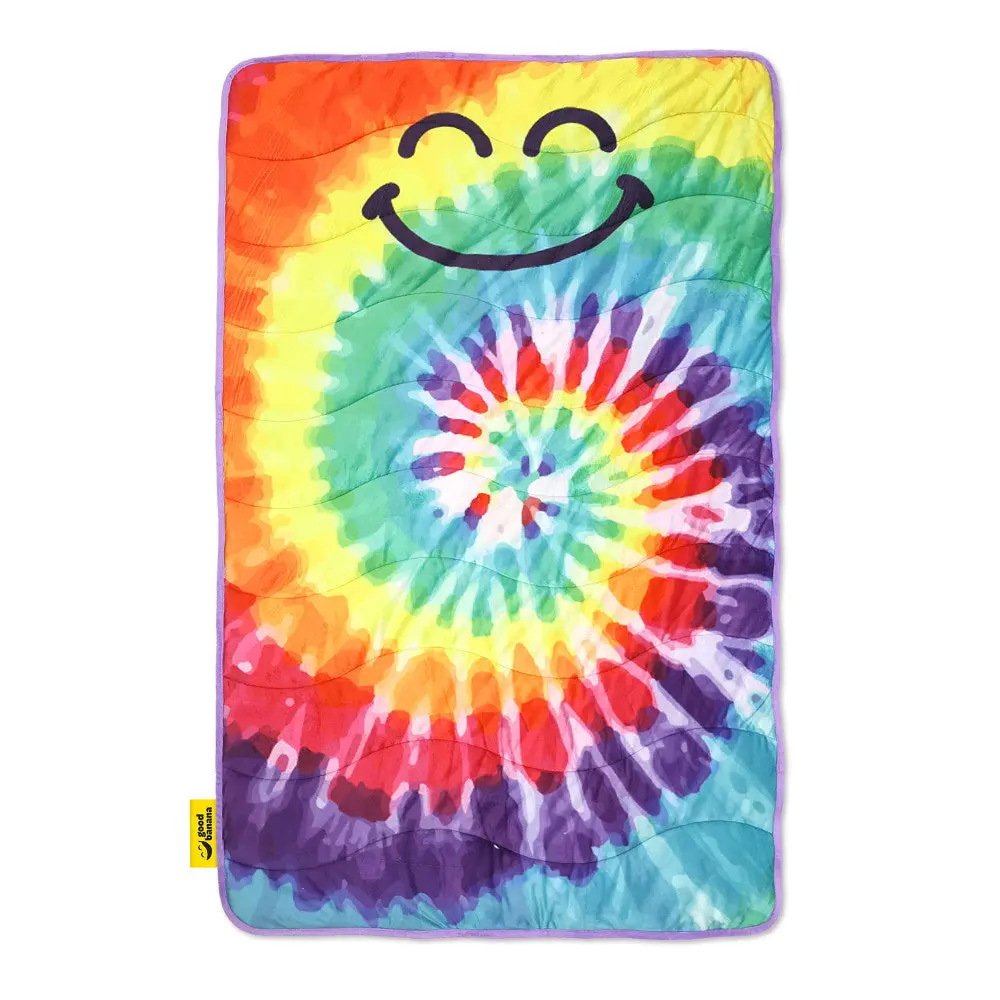 Good Banana Kids Tie Dye Weighted Blanket ‚Äì Soft Coral Fleece 1