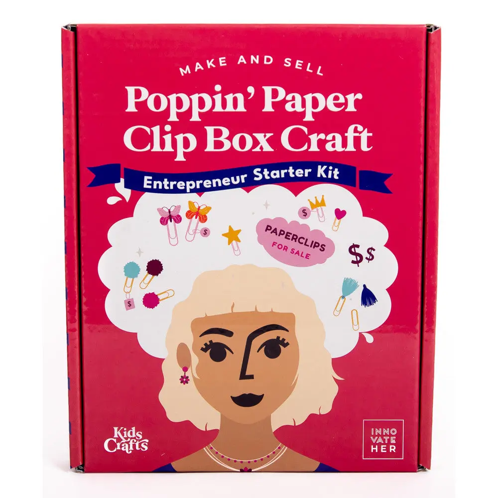 Kids Crafts Innovateher Poppin' Paper Clip Craft Kit - Entrepreneur Starter Set 1