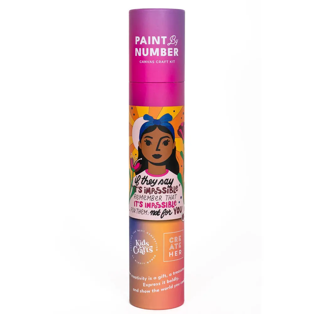 Kids Crafts Paint By Number 'Nothing Is Impossible' Canvas Kit 1
