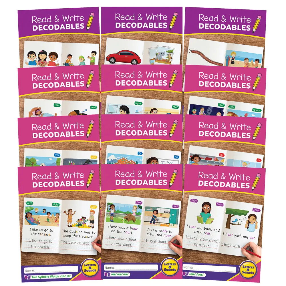 Junior Learning Read & Write Decodables Set B - Phonics And Handwriting Skills 1