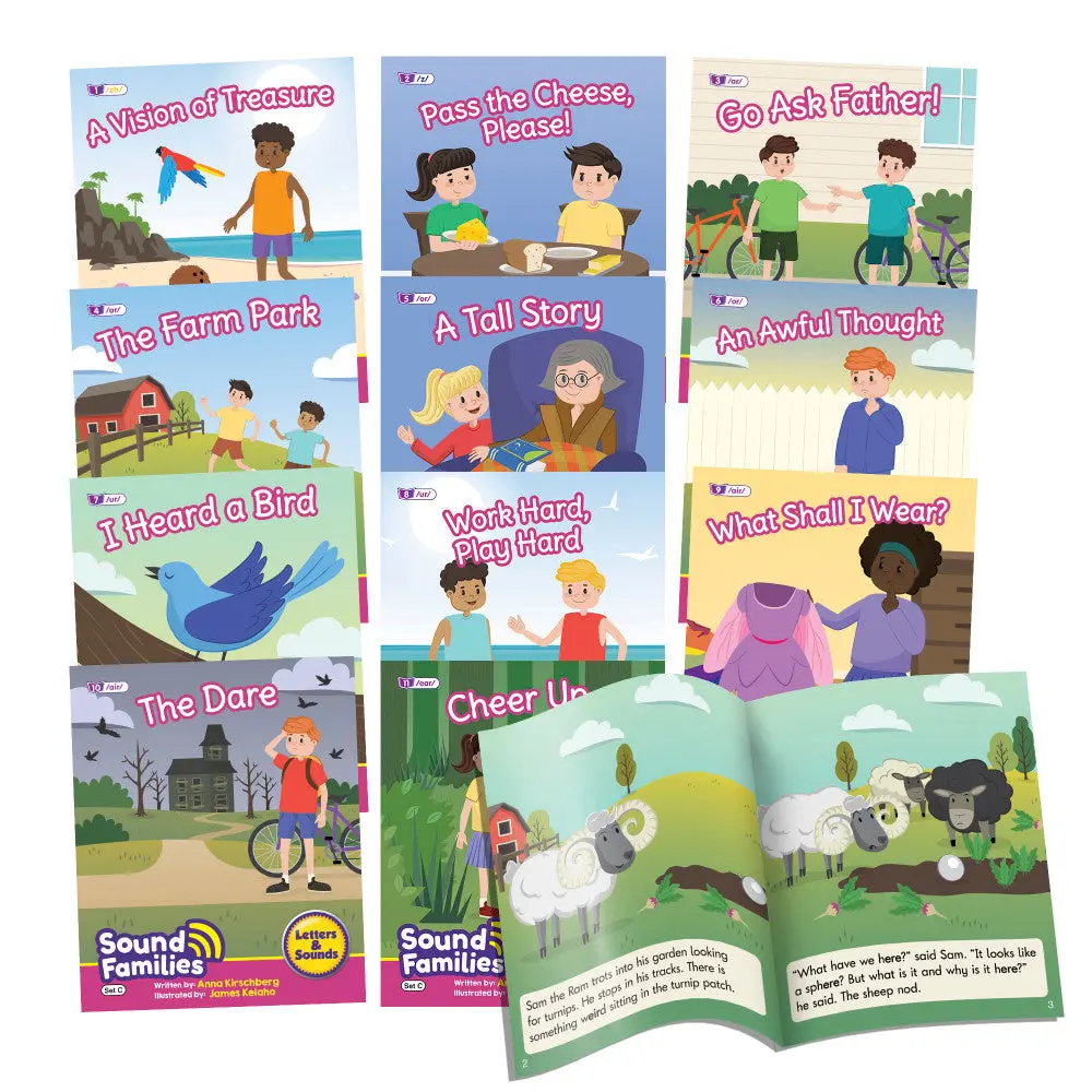 Junior Learning 12-Piece R-Controlled Vowels Decodable Readers Set 1