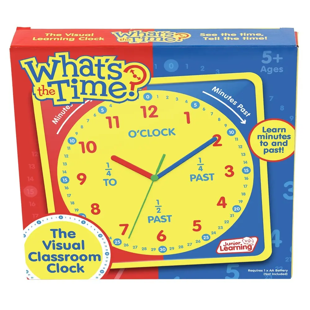 Junior Learning What's The Time Classroom Clock - Interactive Educational Tool 1