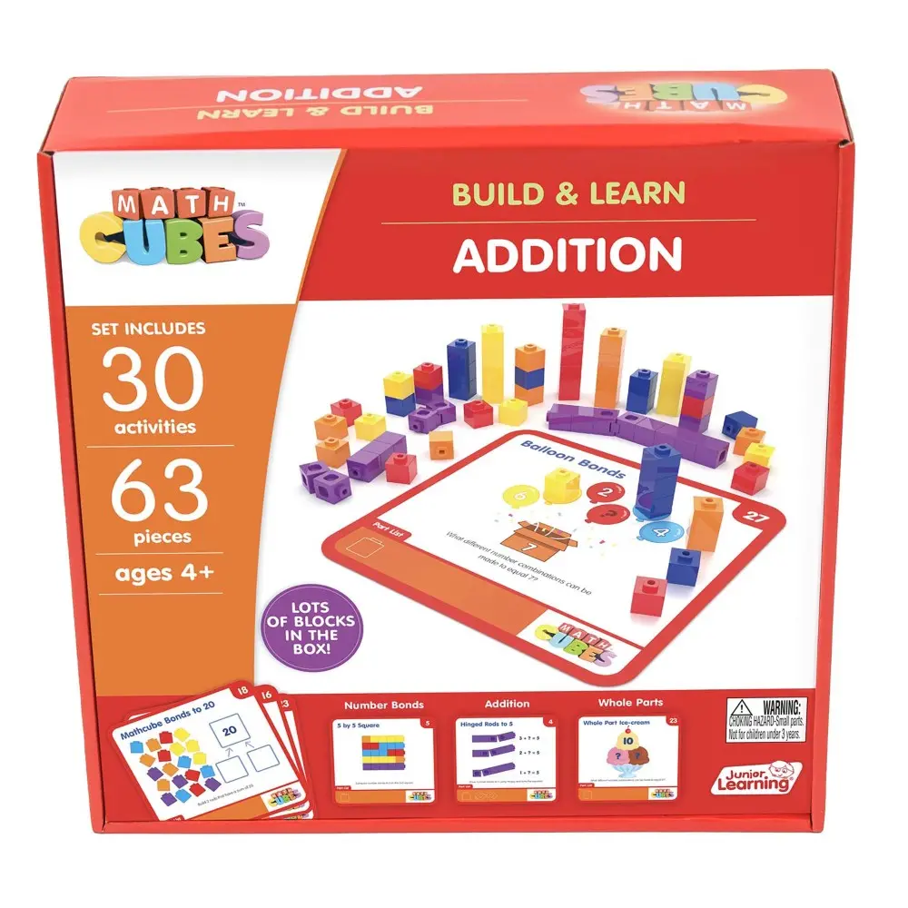 Junior Learning Mathcubes Addition Set - 30 Interactive Activities 1